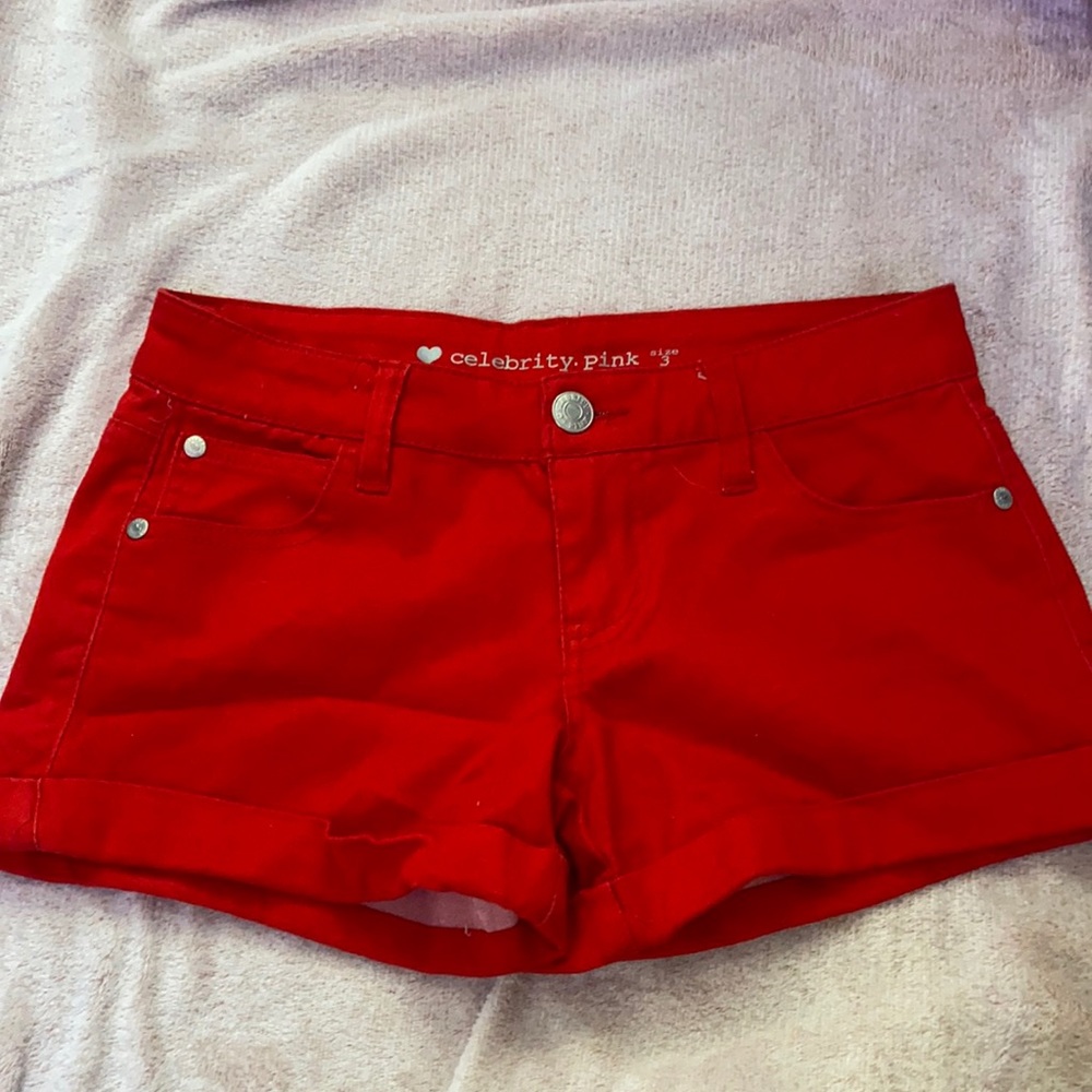 Celebrity pink size 3 red shorts